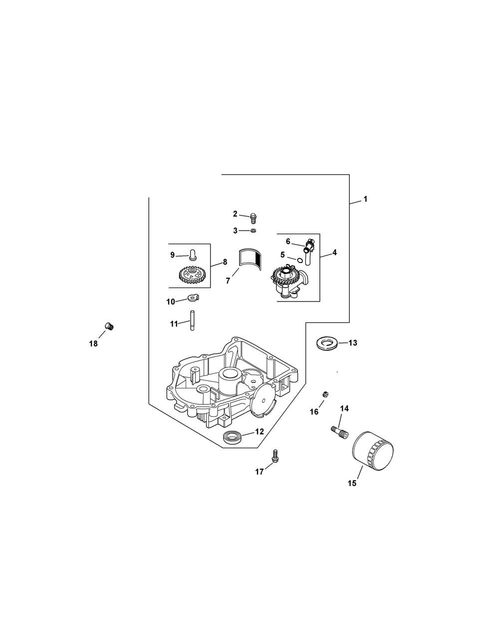 Kohler Cv670-3015 Oil Pan And Lubrication Diagram and Parts List for Z-FORCES48-KH 53AH5FJB050-22HP Cub Cadet Lawn Tractor